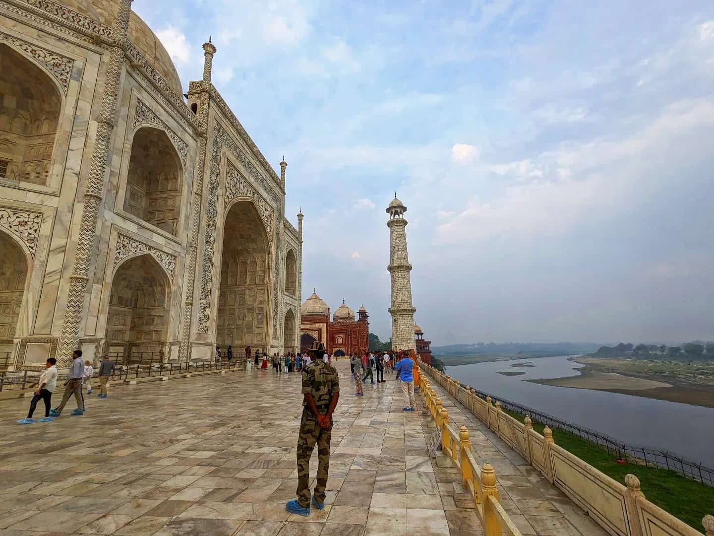 At the top of the Taj Mahal India