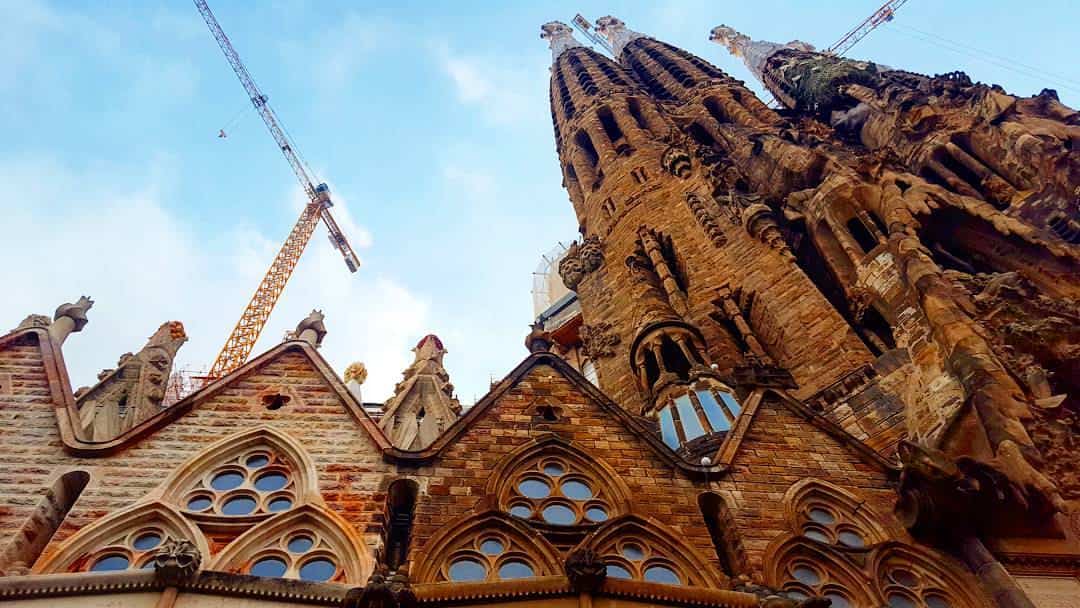 Barcelona spain Saraguda Familia from the outside.