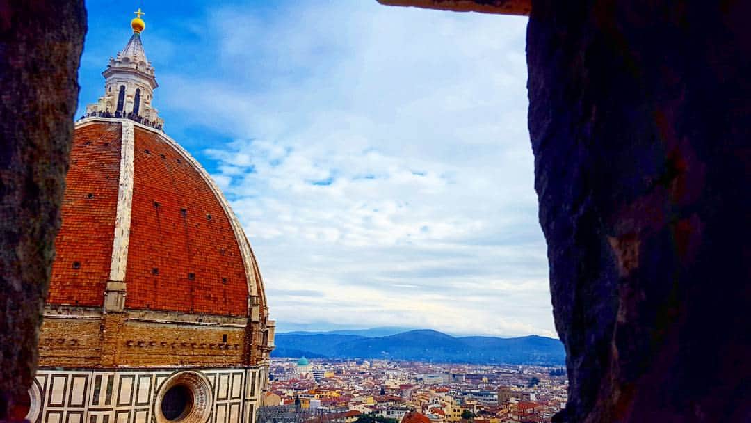 Florence Italy Dome through a hole in the wall