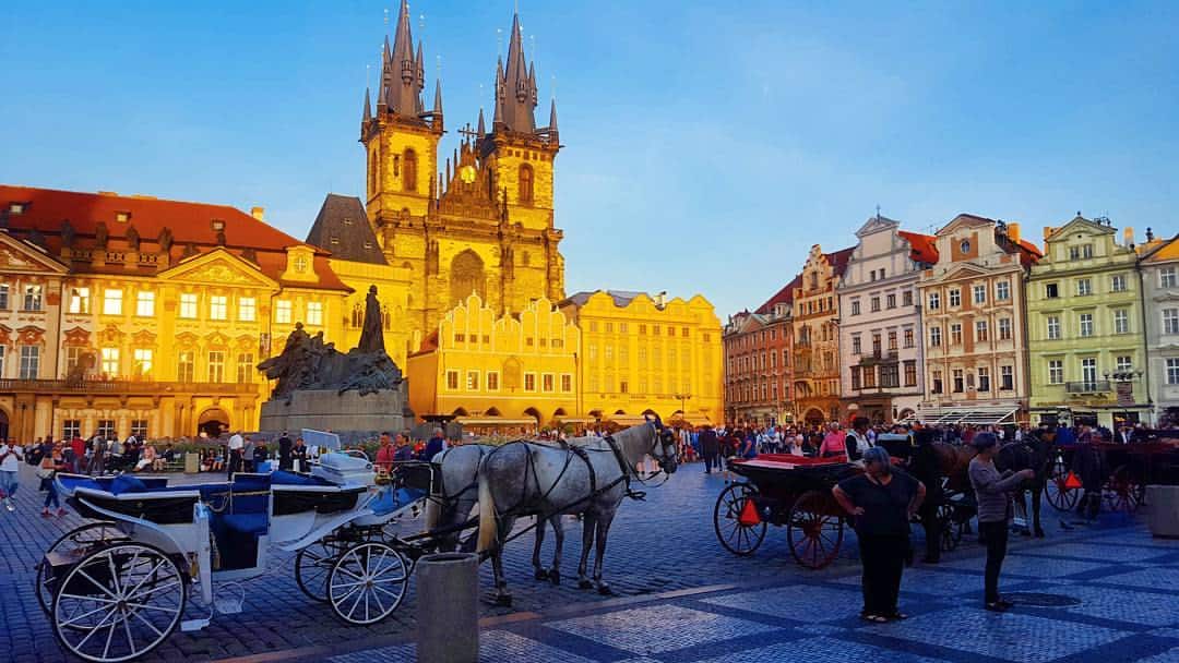 Horse and carriage in Old Town Prague