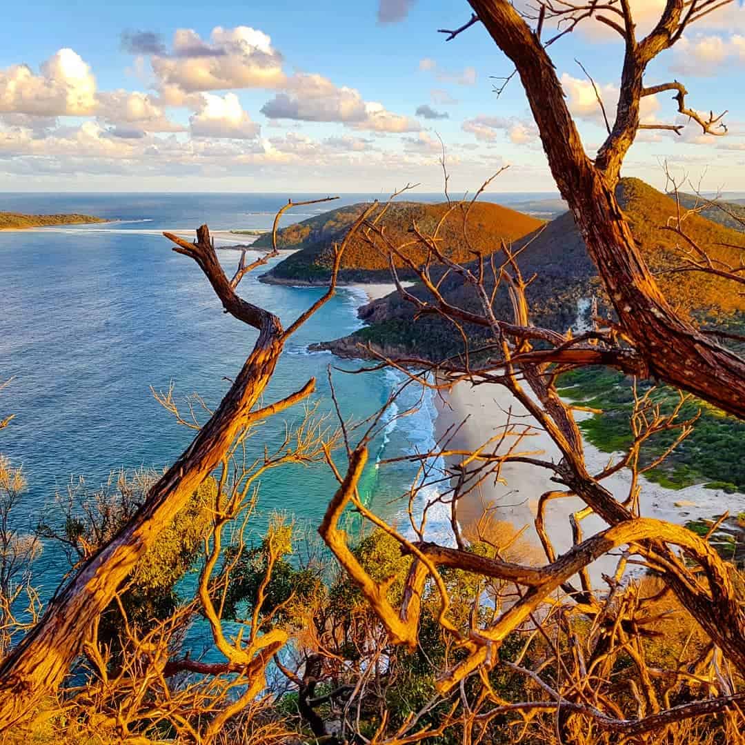 Nelson Bay view Tomaree Mountain NSW Australia