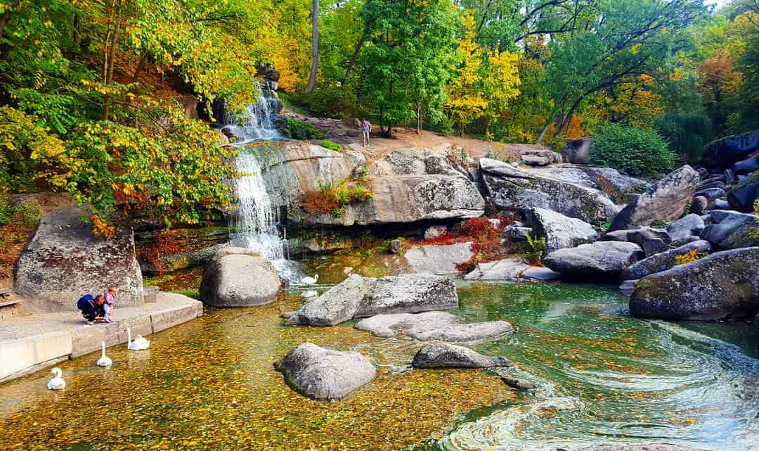 Park Sofia in Uman Ukraine waterfall