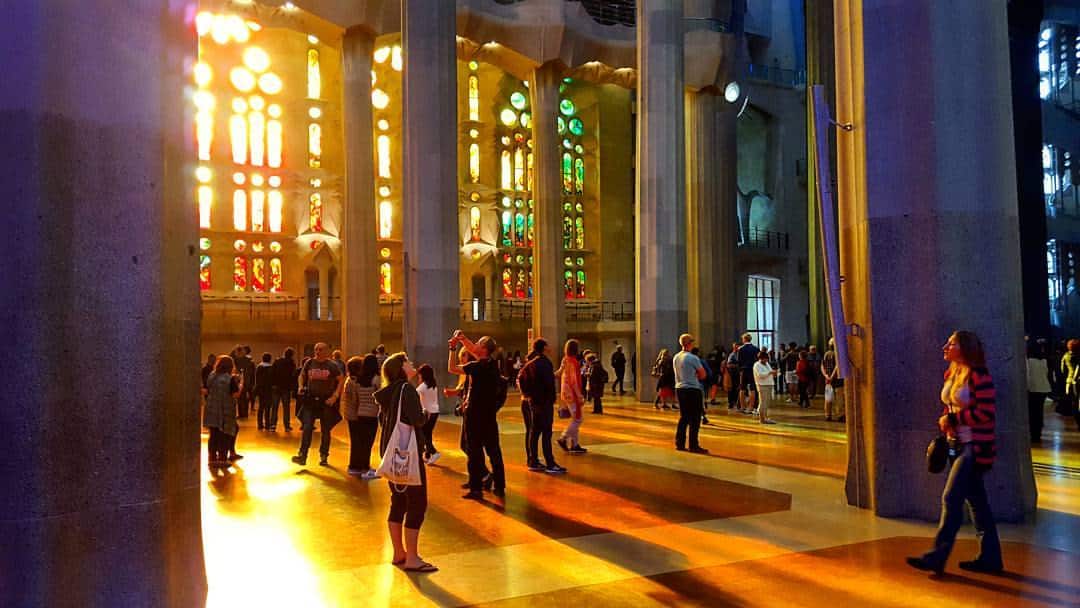 Sagrada Familia massive light windows barcelona spain