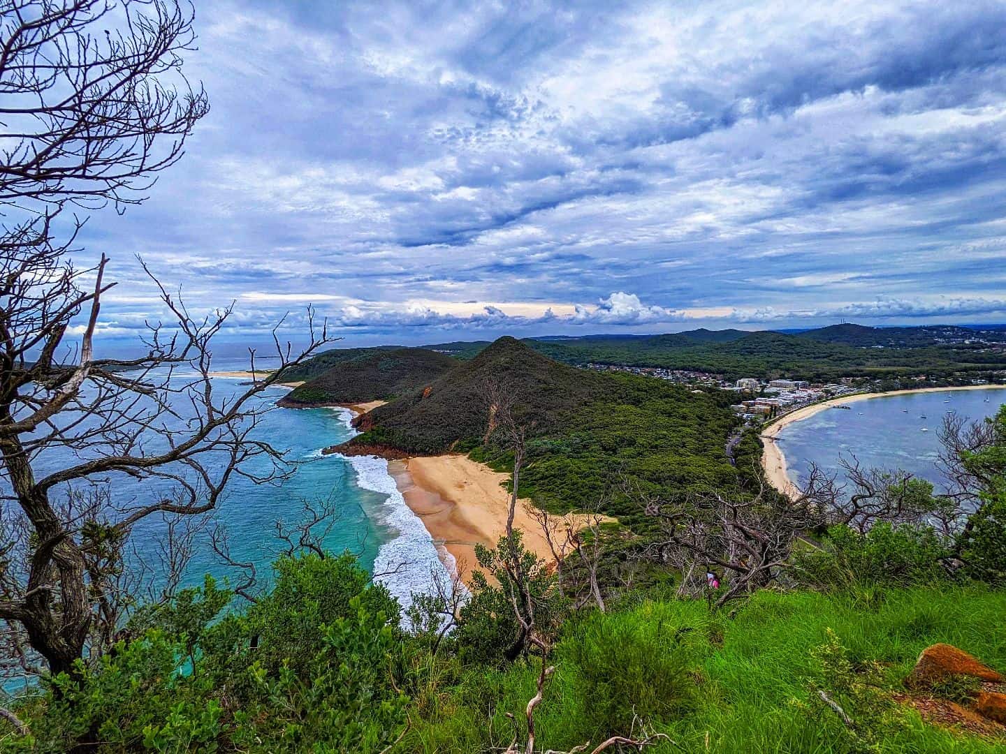 Tomaree Mountain top view of nelson bay