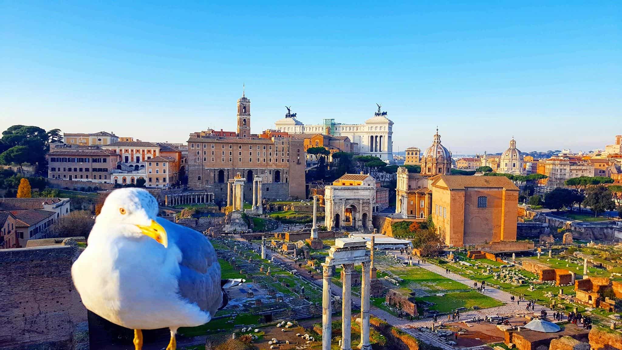 rome italy old city center view