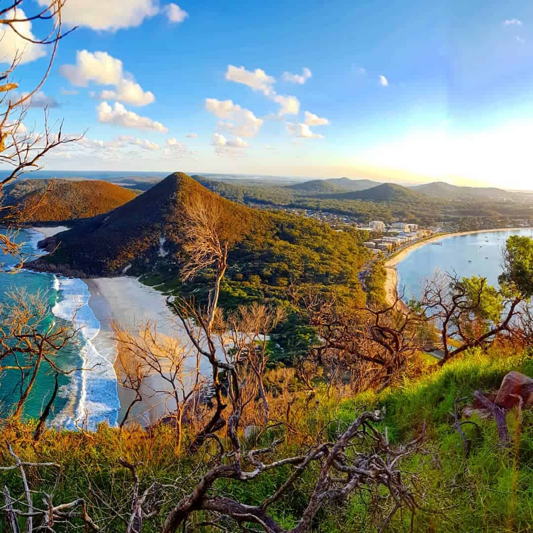 split beach at Nelson Bay NSW Australia