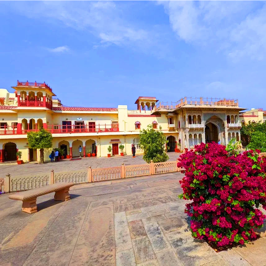 City Palace is a sprawling complex of palaces, gardens, and courtyards. It is the former residence of the Maharaja of Jaipur India (1)