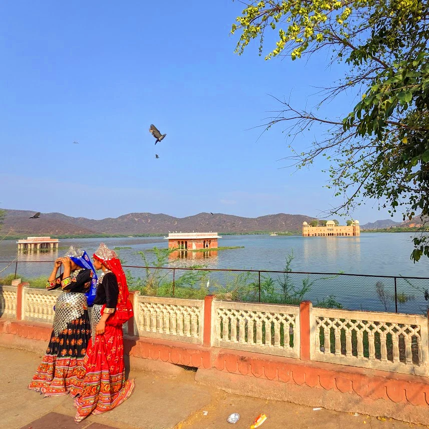 Located in the middle of the Man Sagar Lake, a man-made reservoir created in 1596, the Jal Mahal Jaipur India
