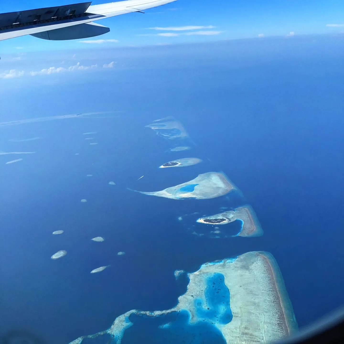 Maldives - Islands view from the plane