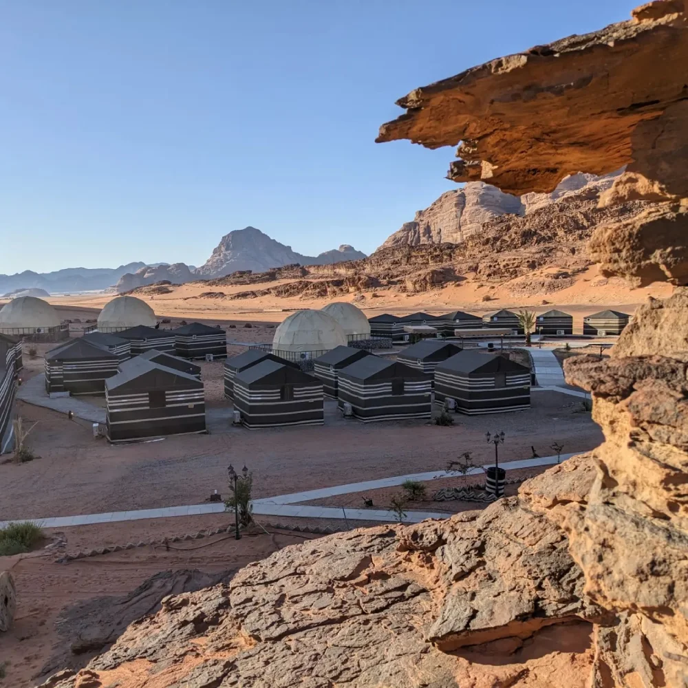 Wadi Rum Jordan camp view