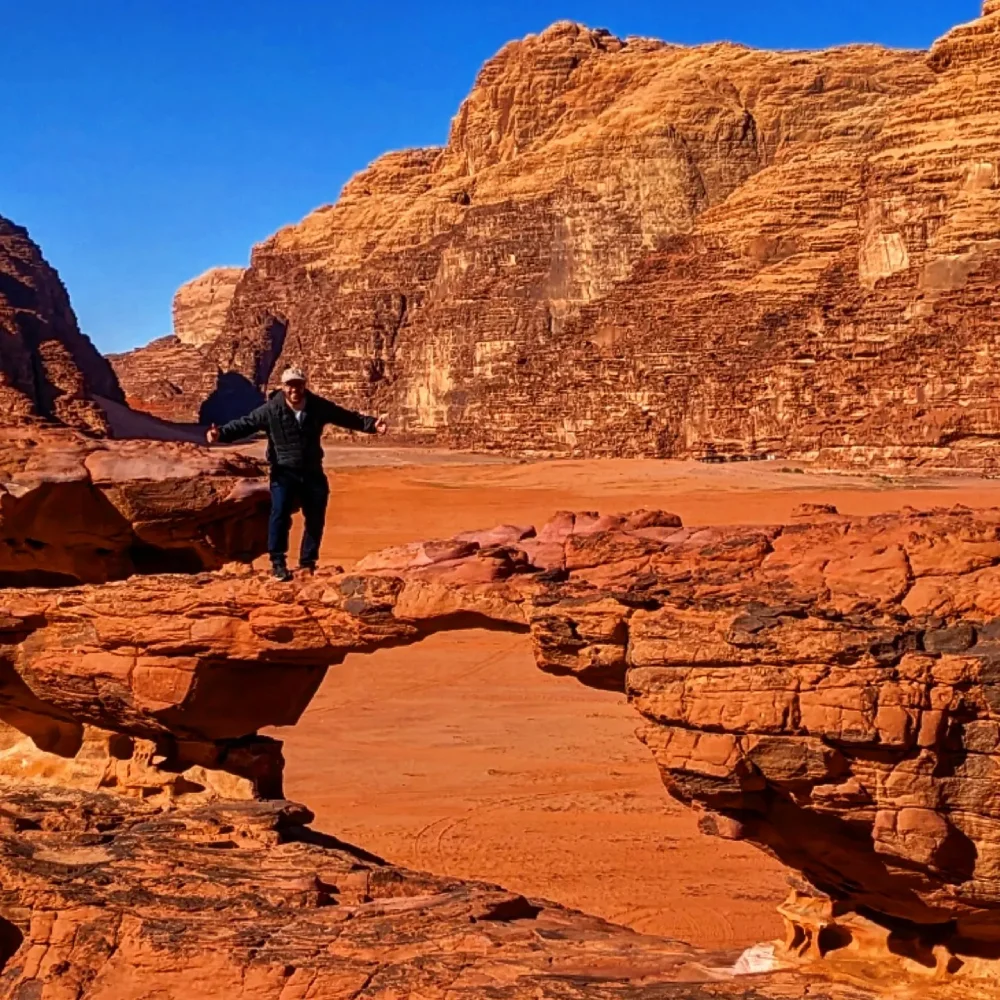 Wadi Rum Jordan natural bridge