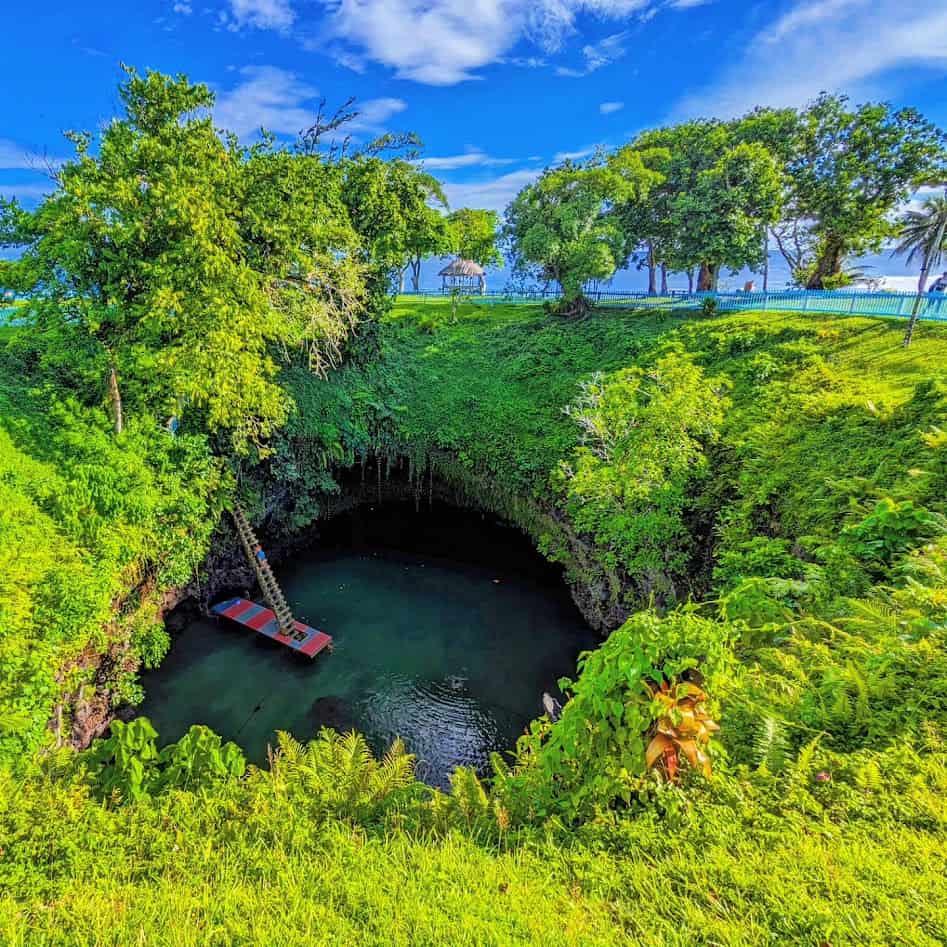 Samoa activities to do to sua ocean trench from above