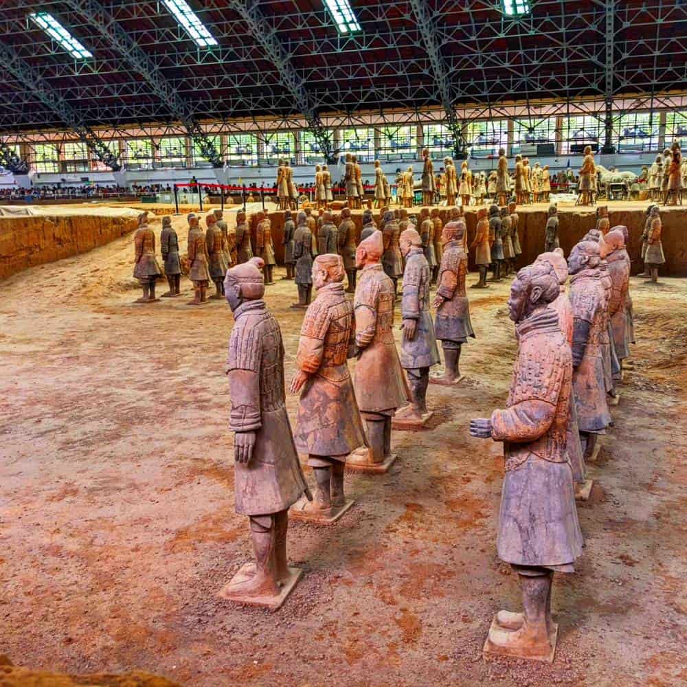 The Terracotta Warriors standing after restoration - The Best Way To See Them In Xi'an China