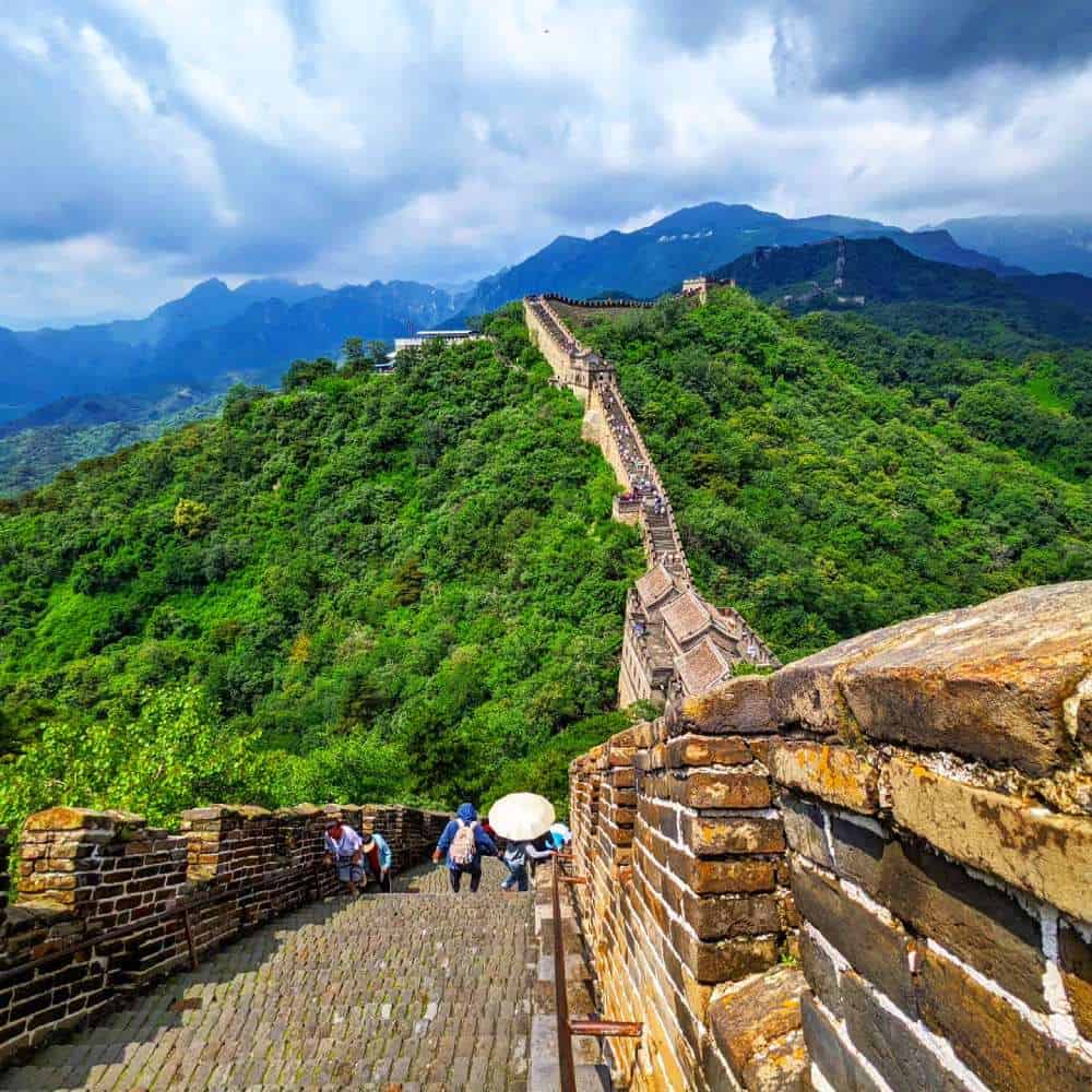 The primary purpose of the Great Wall was to protect the Chinese empire from invading forces very long wall