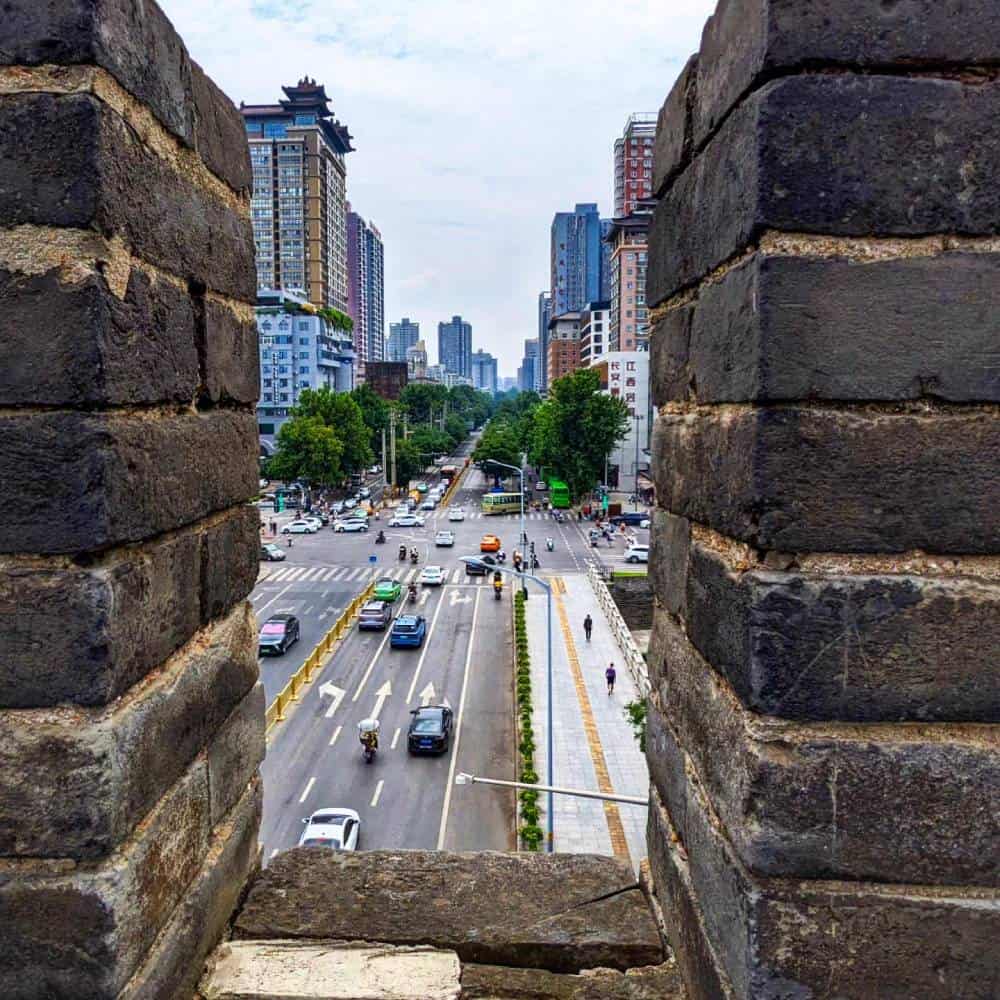 view of the city from the wall, Xi'an China things to do and see