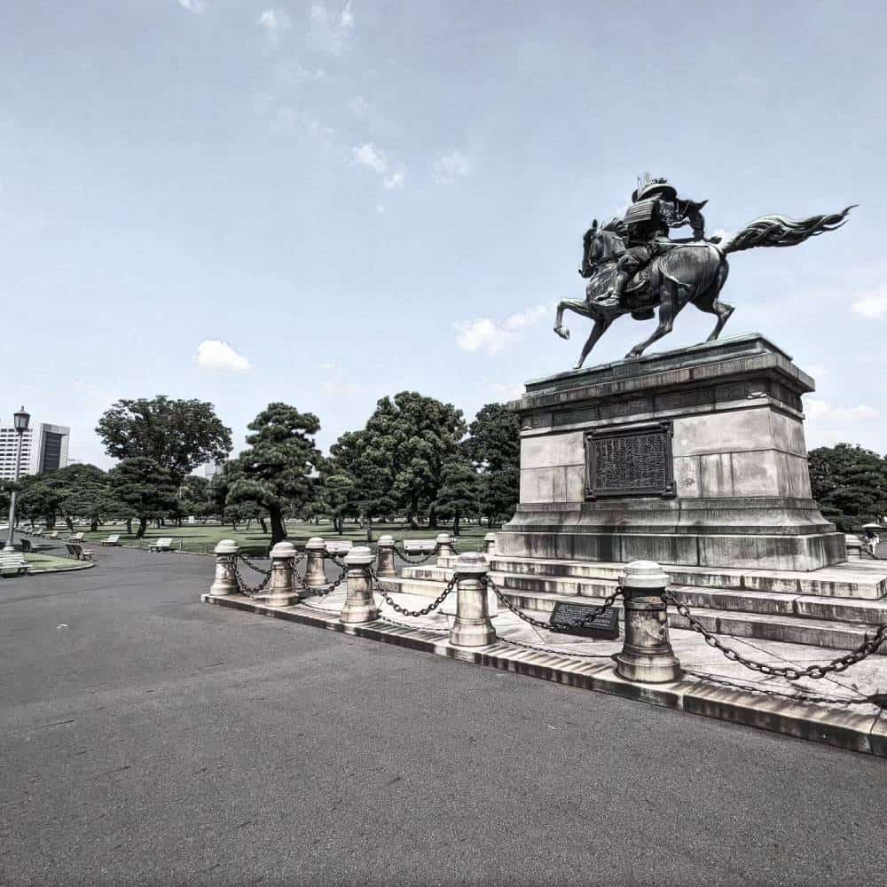 Samurai statue Tokyo Japan