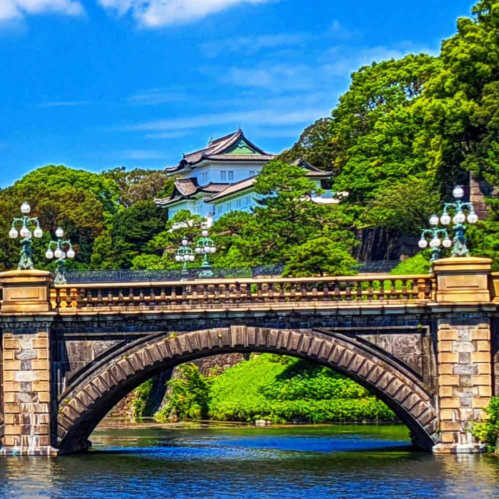 Tokyo Japan castle and bridge