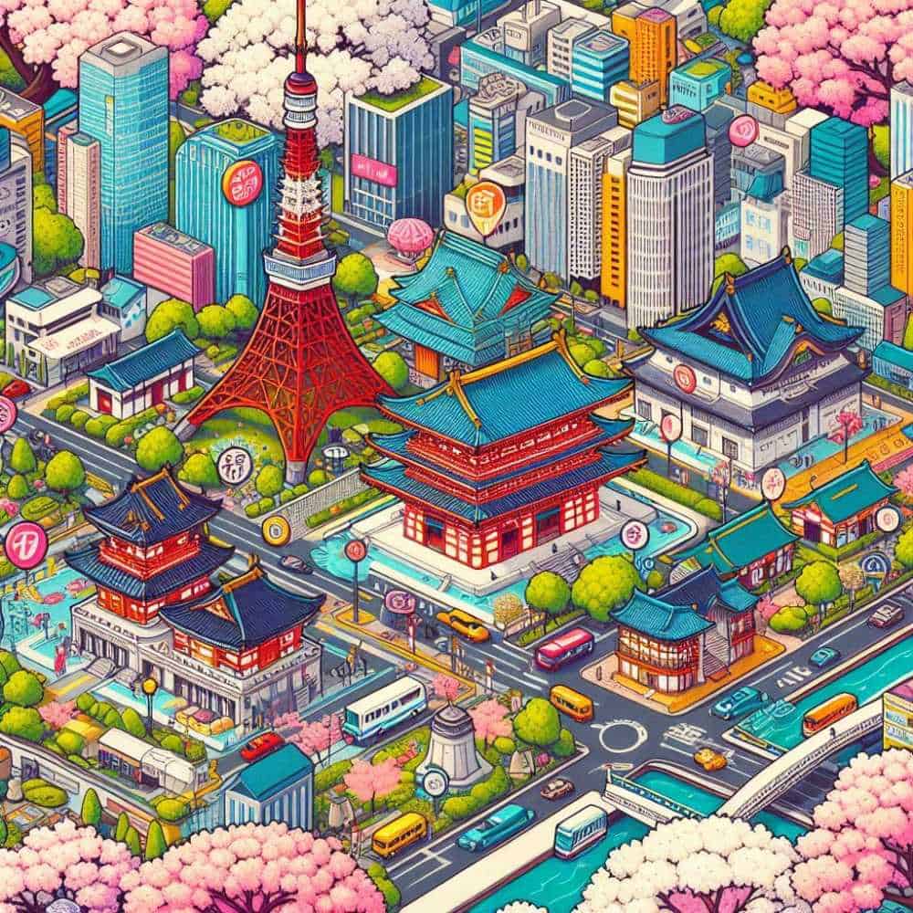 Tokyo Japan map