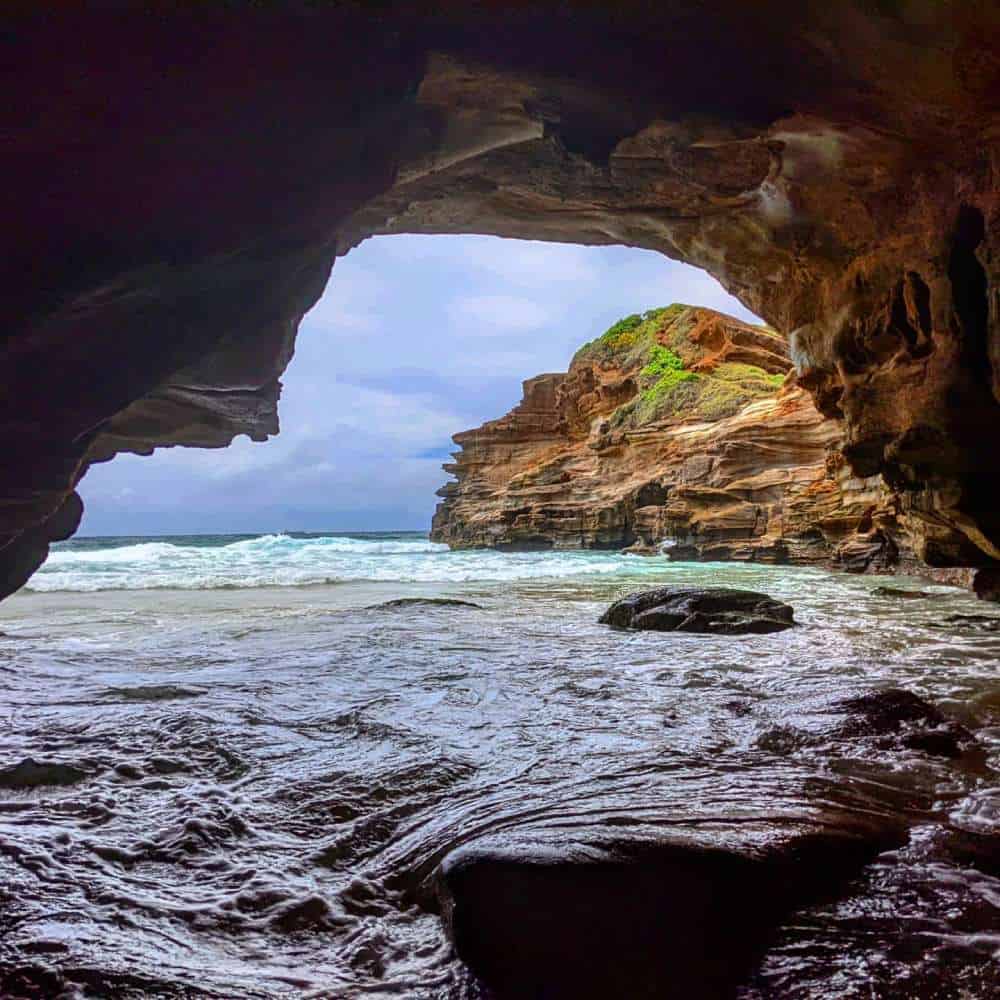 cave with view of the water front near central coast nsw